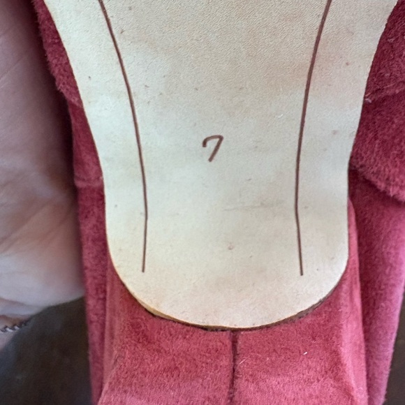 Sam Edelman Niomi Suede Western boho 
Booties In Red Paprika Size 7 preloved - Picture 6 of 10